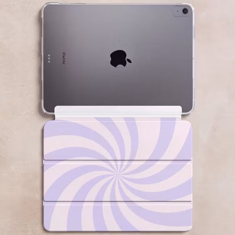 iPad hoes - Patroon - Spiraal - Abstract - Modern - Paars-Roze — 6