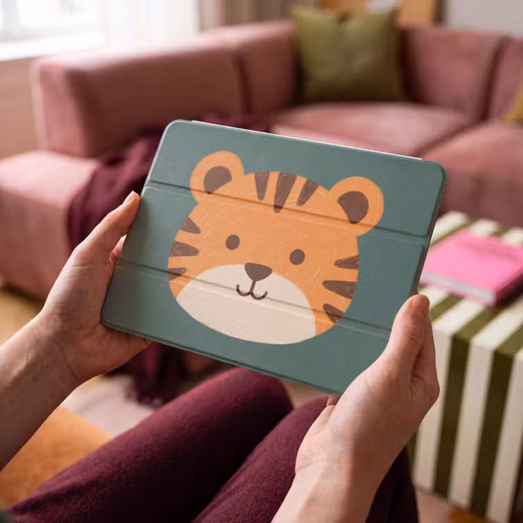 iPad hoes - Dieren - Kop - Oranje - Illustratie - Modern — 4