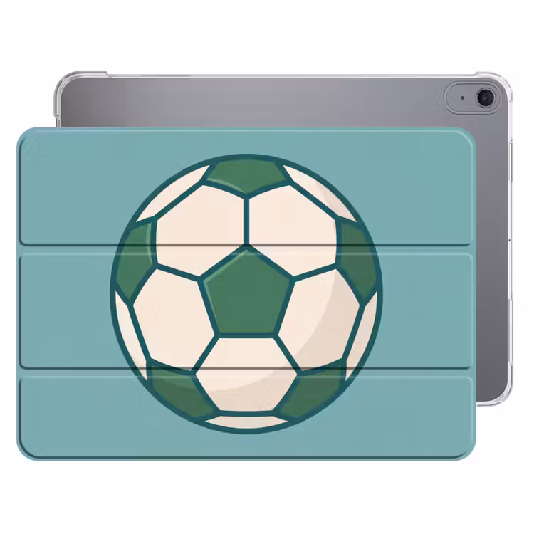 iPad hoes - Voetbal - Geometrisch - Sport - Illustratie - Blauwgroen — 1