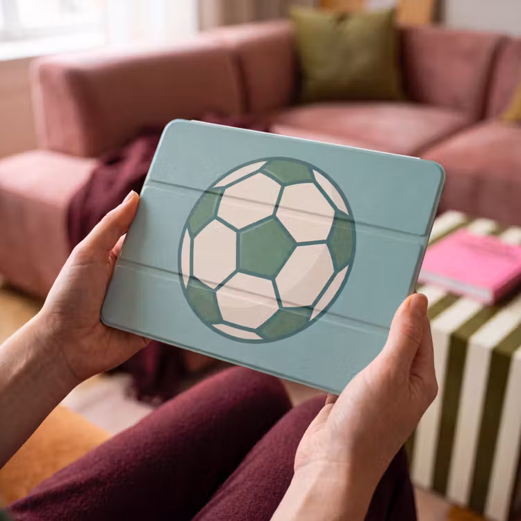 iPad hoes - Voetbal - Geometrisch - Sport - Illustratie - Blauwgroen — 4