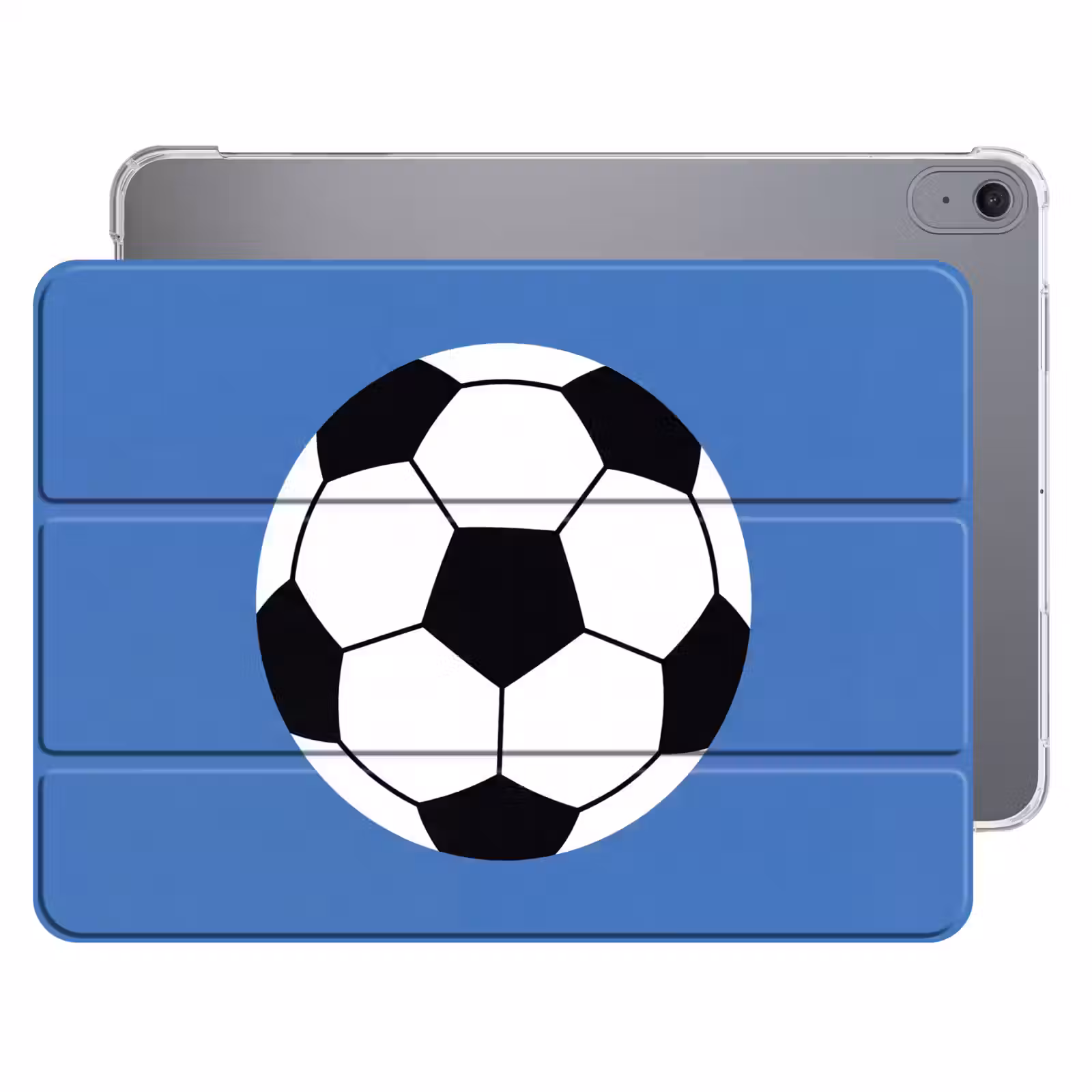 iPad hoes - Voetbal - Zwart-wit - Sport - Illustratie - Blauw — 1