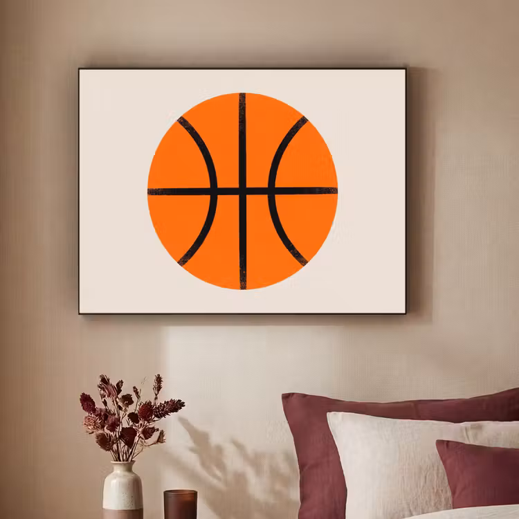 Art Frame - Basketbal - Bal - Sport - Illustratie - Oranje — 3
