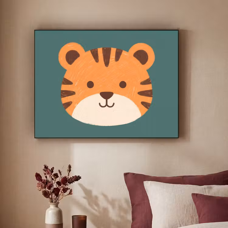 Art Frame - Dieren - Kop - Oranje - Illustratie - Modern — 3