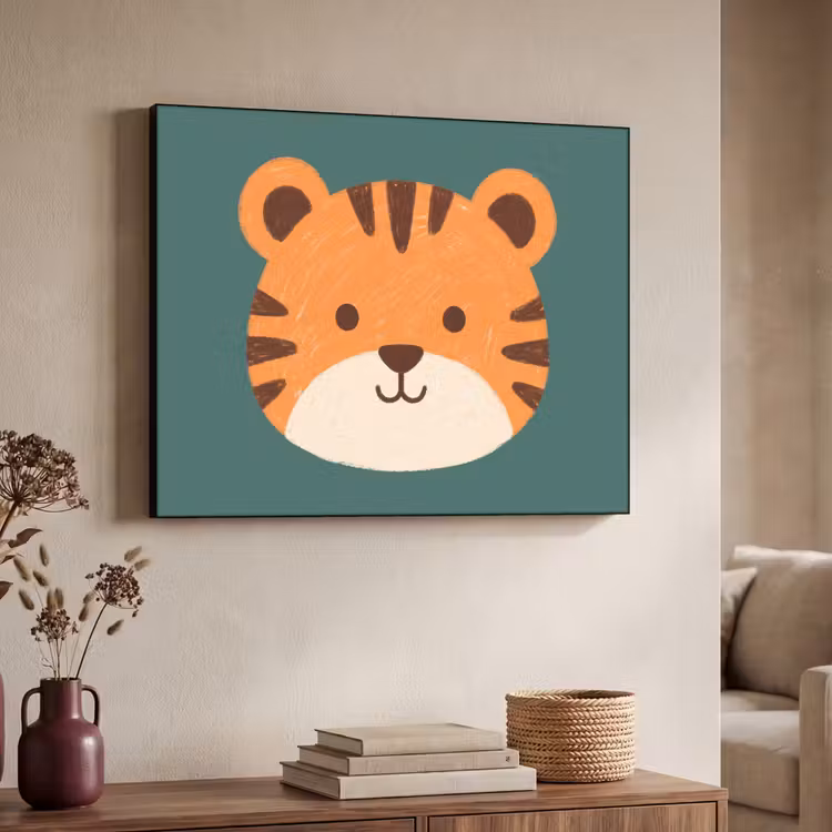 Art Frame - Dieren - Kop - Oranje - Illustratie - Modern — 7