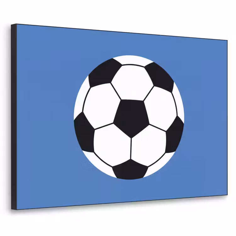 Art Frame - Voetbal - Zwart-wit - Sport - Illustratie - Blauw — 1