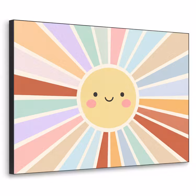 Art Frame - Zon - Stralen - Vrolijk - Kleurrijk - Abstract — 1