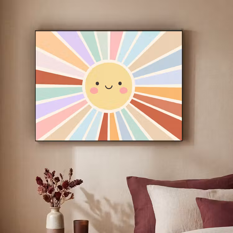 Art Frame - Zon - Stralen - Vrolijk - Kleurrijk - Abstract — 3