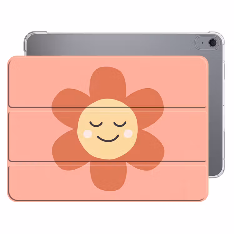 iPad hoes - Bloemen - Tekenfilm - Kind - Roze — 1