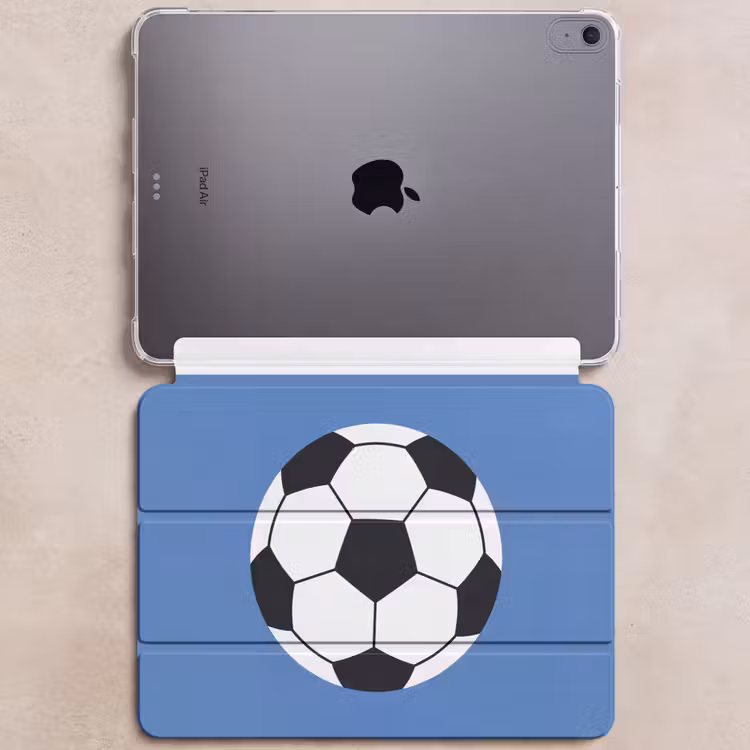 iPad hoes - Voetbal - Zwart-wit - Sport - Illustratie - Blauw — 6