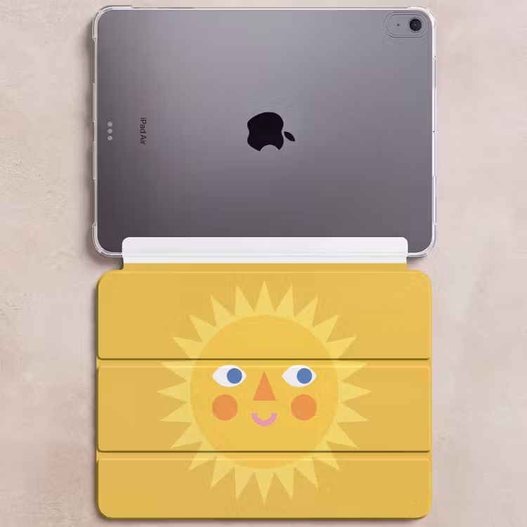 iPad hoes - Zon - Gezicht - Zomer - Illustratie - Geel — 6