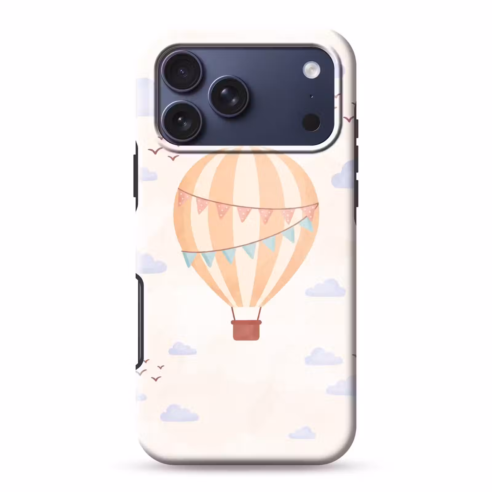 Telefoonhoesje Toughcase - Luchtballon - Wolken - Illustratie - Zacht - Kinderkamer — 1