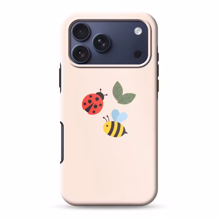 Telefoonhoesje Toughcase - Insect - Blad - Natuur - Speels - Illustratie — 1