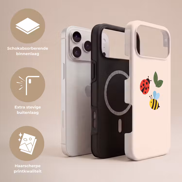 Telefoonhoesje Toughcase - Insect - Blad - Natuur - Speels - Illustratie — 3