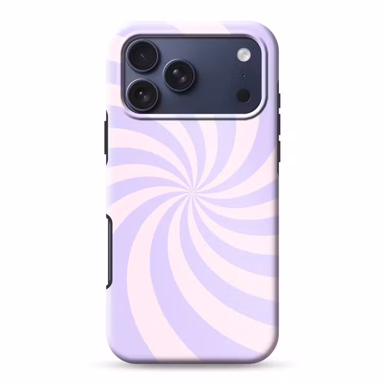 Telefoonhoesje Toughcase - Patroon - Spiraal - Abstract - Modern - Paars-Roze — 1