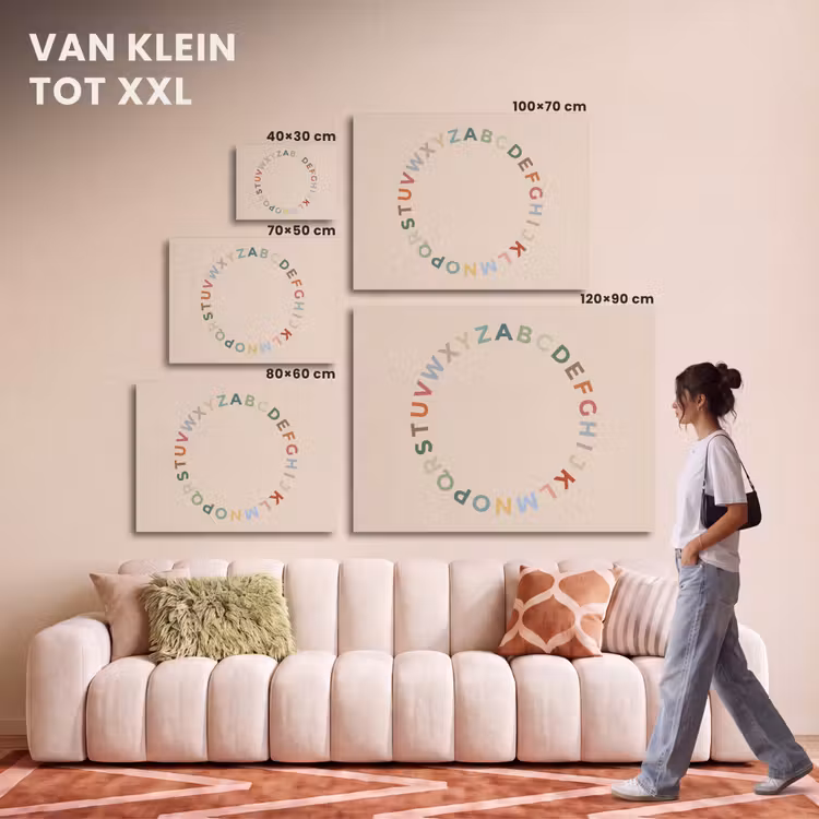 Akoestisch schilderij - Alfabet - Cirkel - Educatie - Speels - Kleurrijk — 7