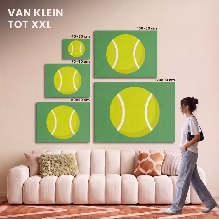 Akoestisch schilderij - Bal - Geel - Sport - Groen - Illustratie — 7