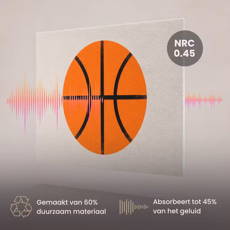 Akoestisch schilderij - Basketbal - Bal - Sport - Illustratie - Oranje — 3