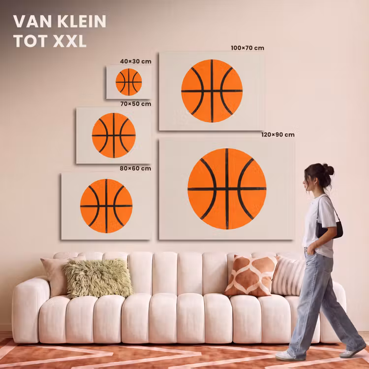 Akoestisch schilderij - Basketbal - Bal - Sport - Illustratie - Oranje — 7