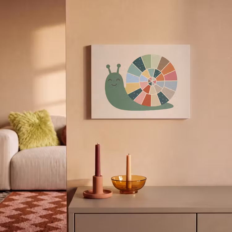 Akoestisch schilderij - Dieren - Slak - Kleurrijk - Illustratie — 2
