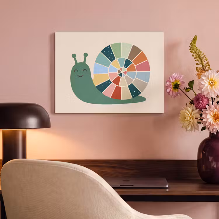 Akoestisch schilderij - Dieren - Slak - Kleurrijk - Illustratie — 6