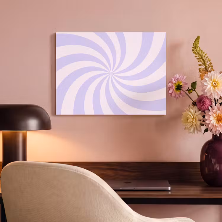 Akoestisch schilderij - Patroon - Spiraal - Abstract - Modern - Paars-Roze — 6