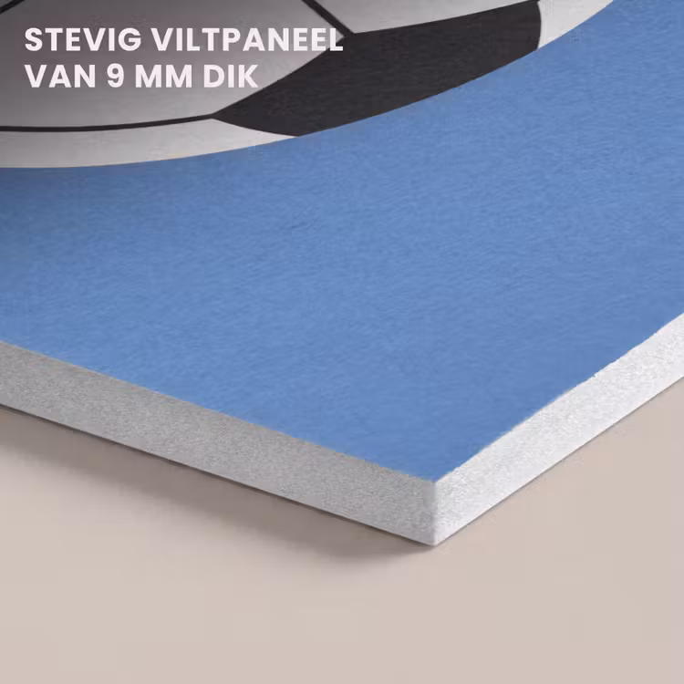 Akoestisch schilderij - Voetbal - Zwart-wit - Sport - Illustratie - Blauw — 5
