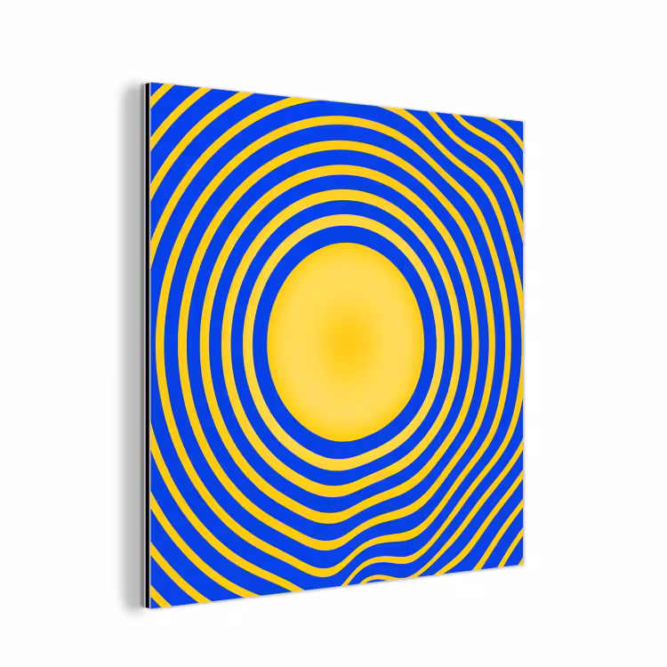 Aluminium schilderij - Abstract patroon - Blauw — 1