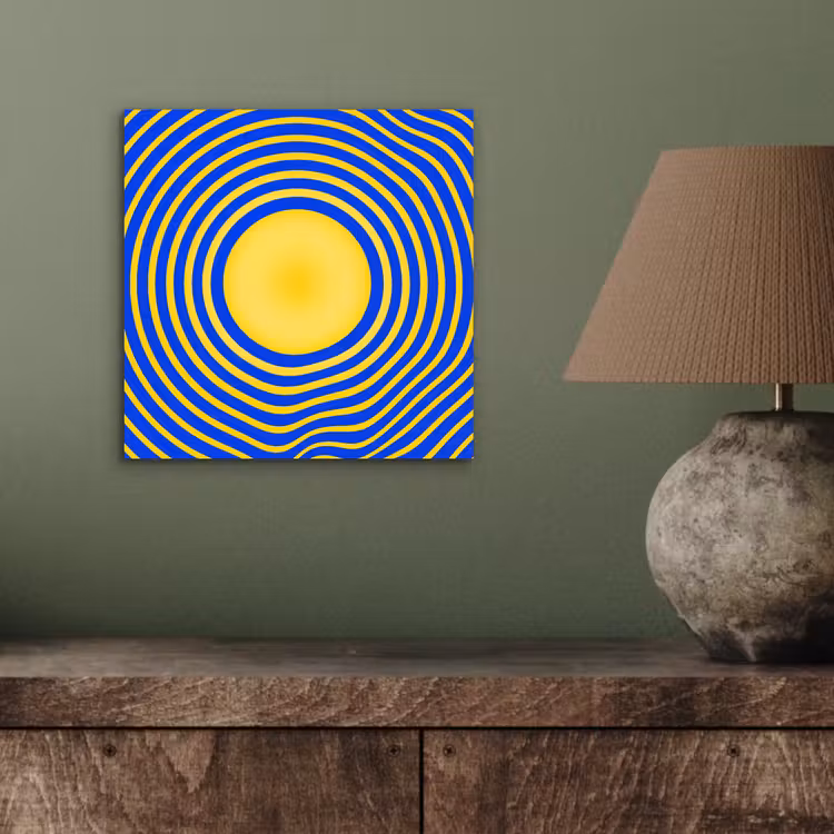 Aluminium schilderij - Abstract patroon - Blauw — 3
