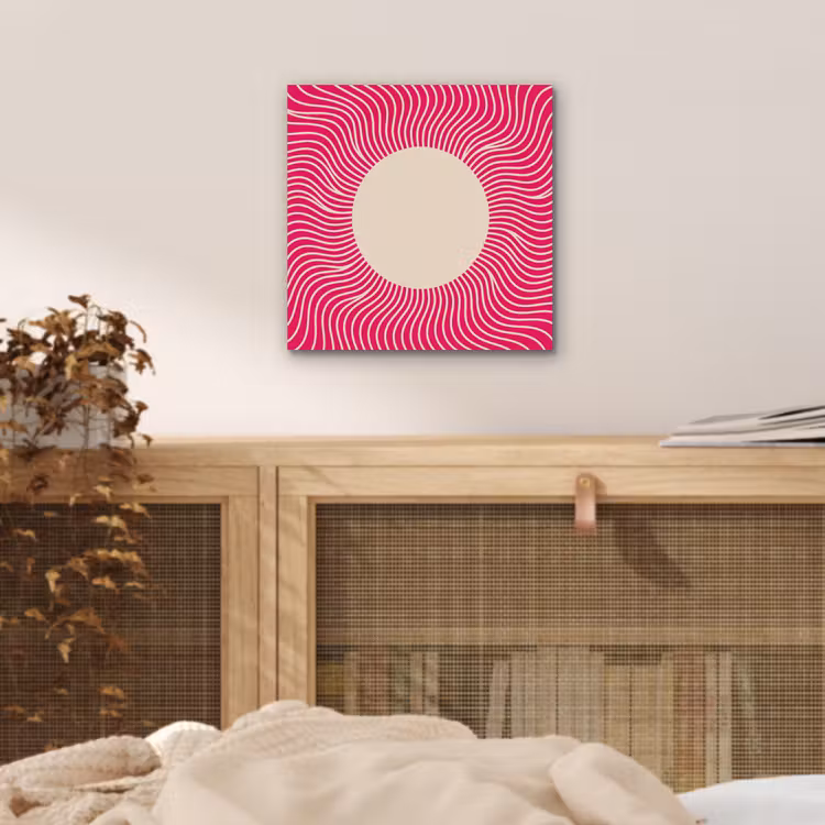 Aluminium schilderij - Abstract - Patroon - Roze — 4