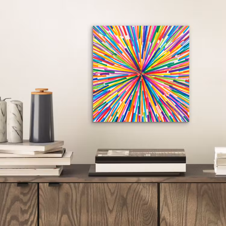 Aluminium schilderij - Lijnen - Kleurrijk - Abstract — 2