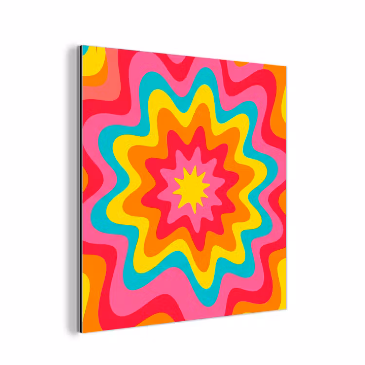 Aluminium schilderij - Patroon - Golvend - Kleurrijk — 1