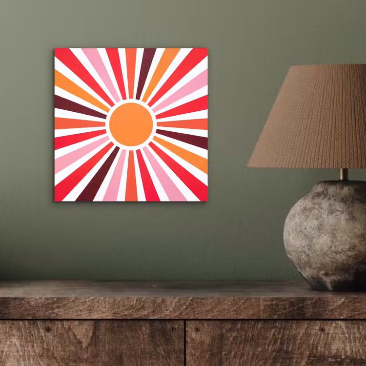 Aluminium schilderij - Zon - Stralen - Abstract - Kleurrijk — 3