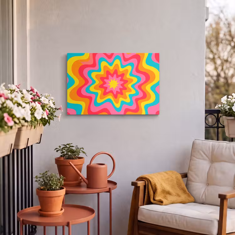 Buiten canvas - Patroon - Golvend - Kleurrijk — 3