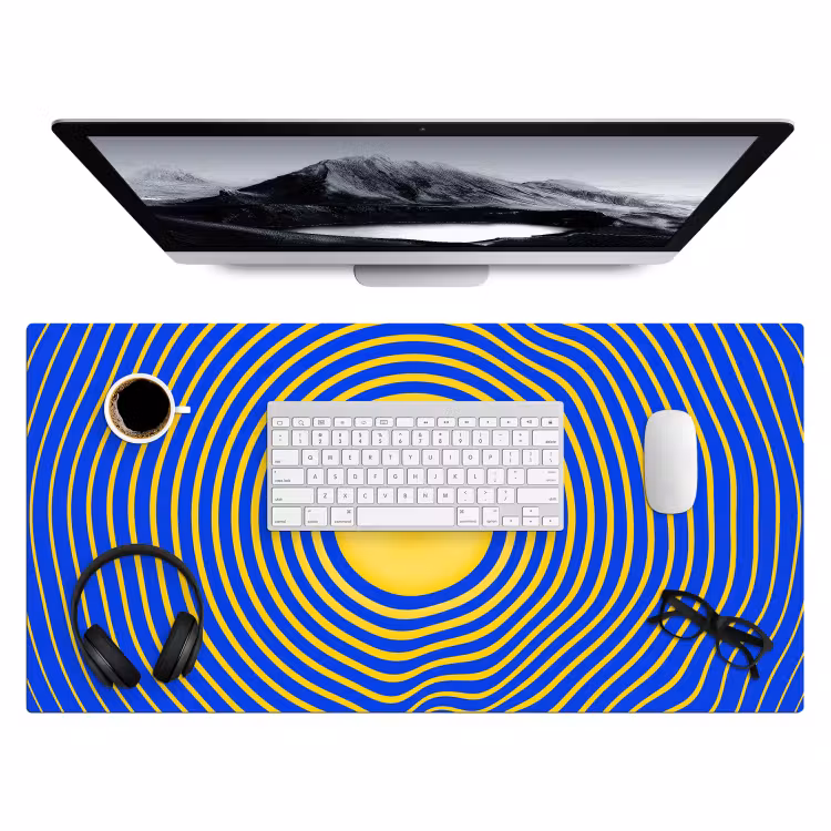 Bureau onderlegger - Abstract patroon - Blauw — 4