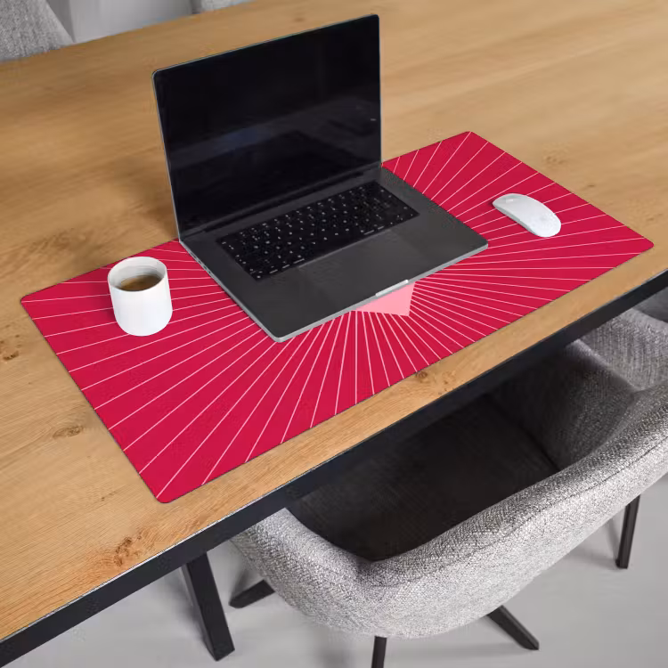 Bureau onderlegger - Hart - Stralen - Liefde - Abstract - Roze — 3