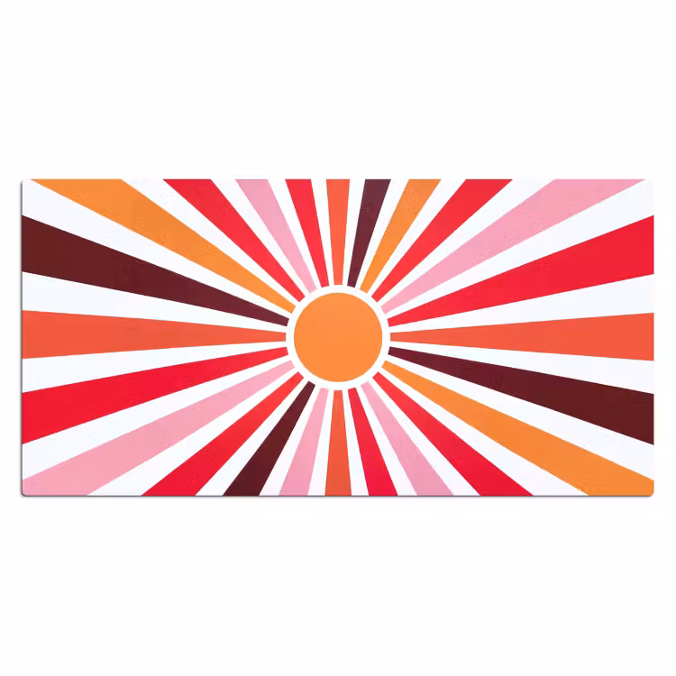 Bureau onderlegger - Zon - Stralen - Abstract - Kleurrijk — 2