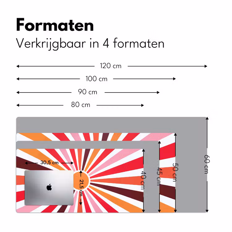 Bureau onderlegger - Zon - Stralen - Abstract - Kleurrijk — 8