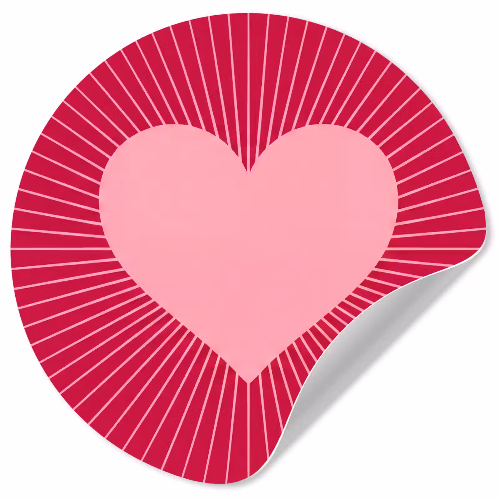 Behangcirkel - Hart - Stralen - Liefde - Abstract - Roze — 1