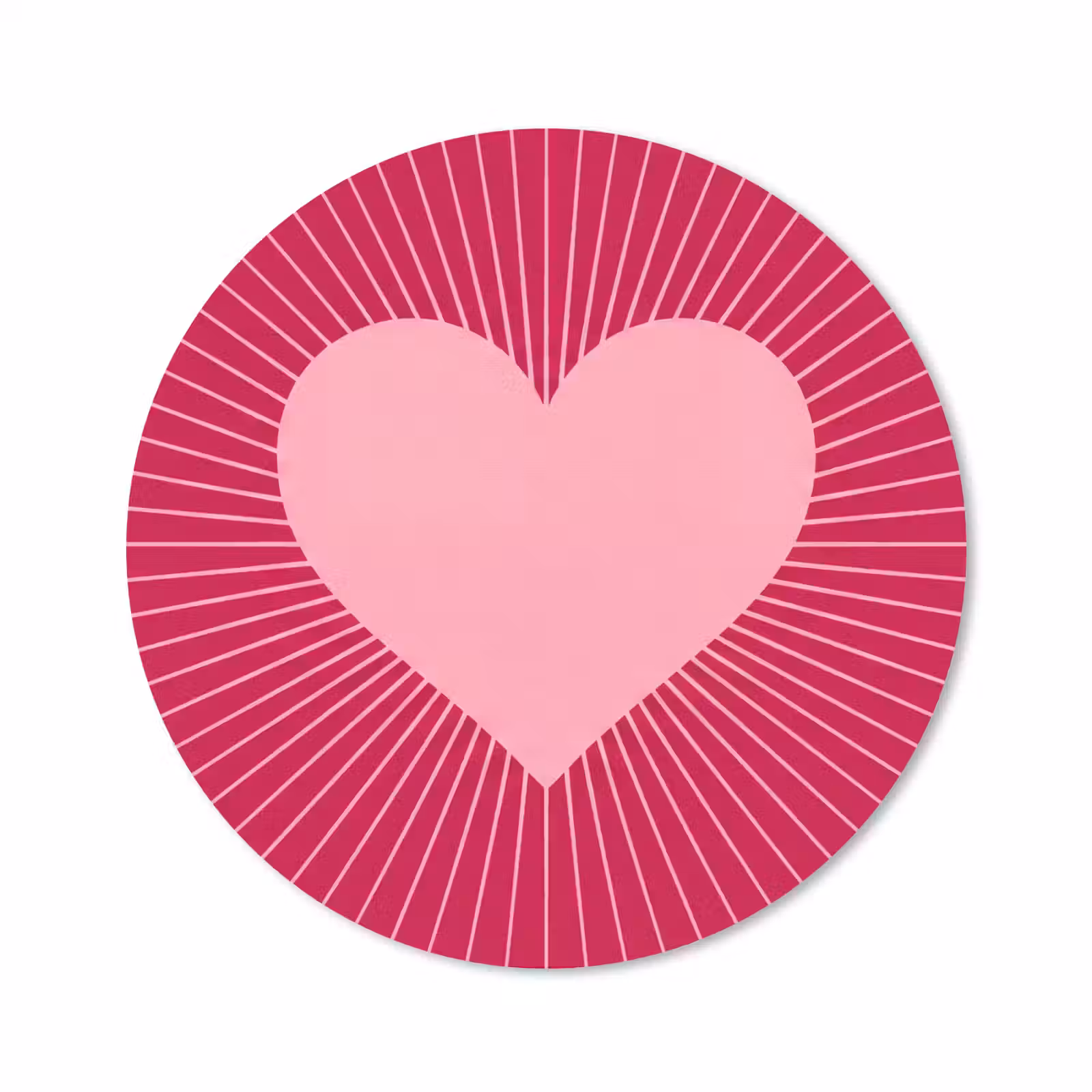 Muismat - Hart - Stralen - Liefde - Abstract - Roze — 1