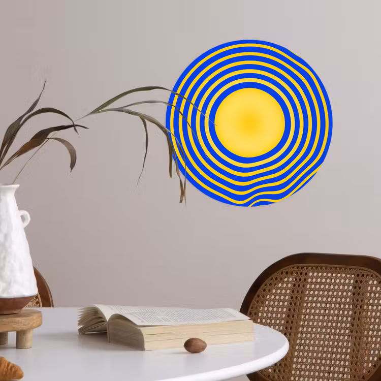 Behangcirkel - Abstract patroon - Blauw — 4
