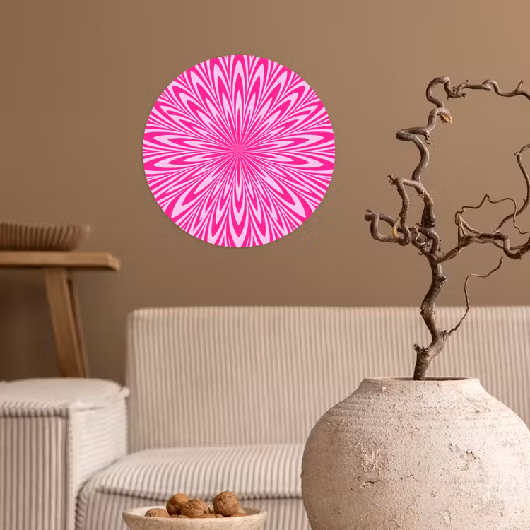 Behangcirkel - Patroon - Optisch - Roze — 2