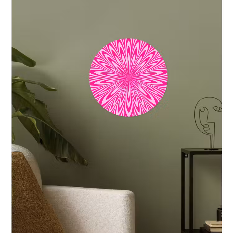 Behangcirkel - Patroon - Optisch - Roze — 3