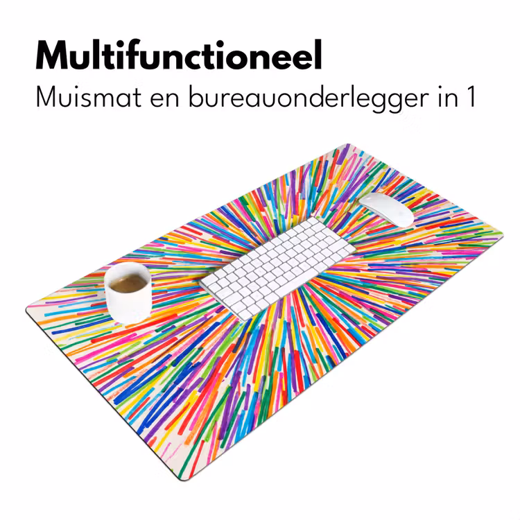 Bureau onderlegger - Lijnen - Kleurrijk - Abstract — 7