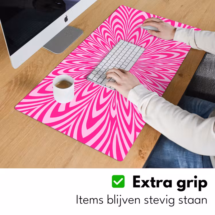 Bureau onderlegger - Patroon - Optisch - Roze — 6