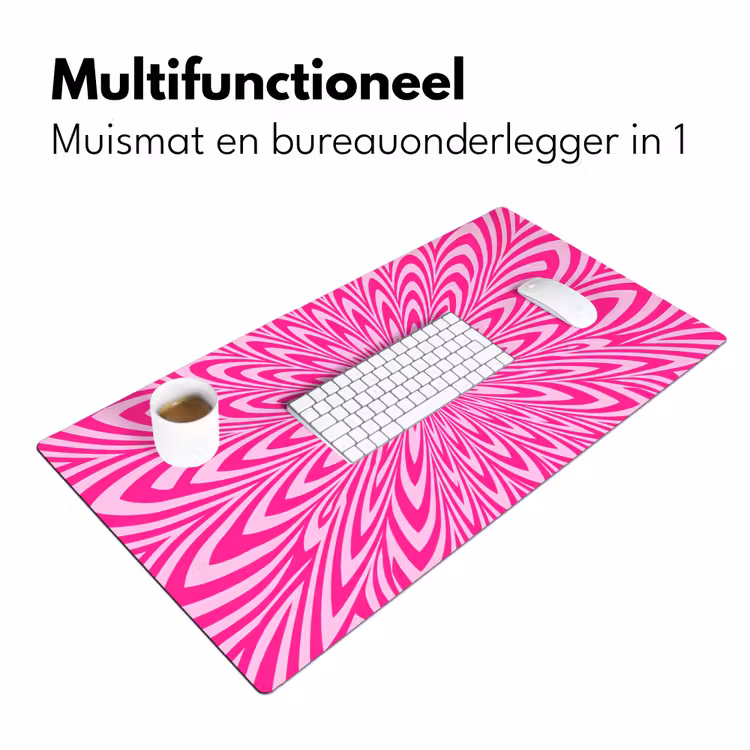 Bureau onderlegger - Patroon - Optisch - Roze — 7