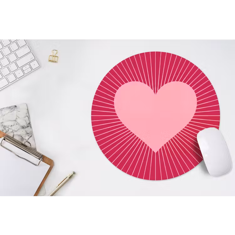 Muismat - Hart - Stralen - Liefde - Abstract - Roze — 2
