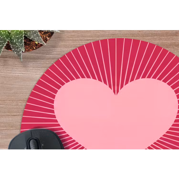 Muismat - Hart - Stralen - Liefde - Abstract - Roze — 4