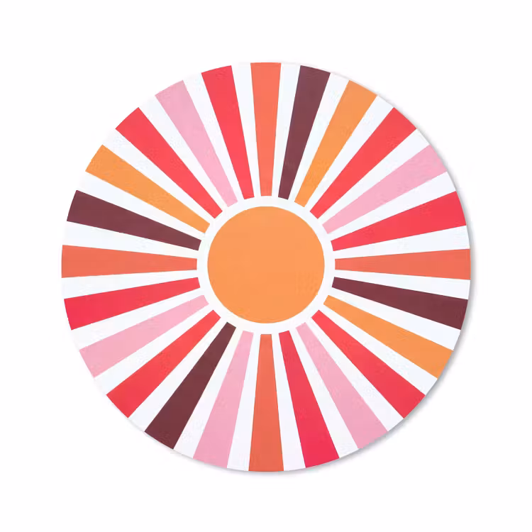 Muismat - Zon - Stralen - Abstract - Kleurrijk — 1