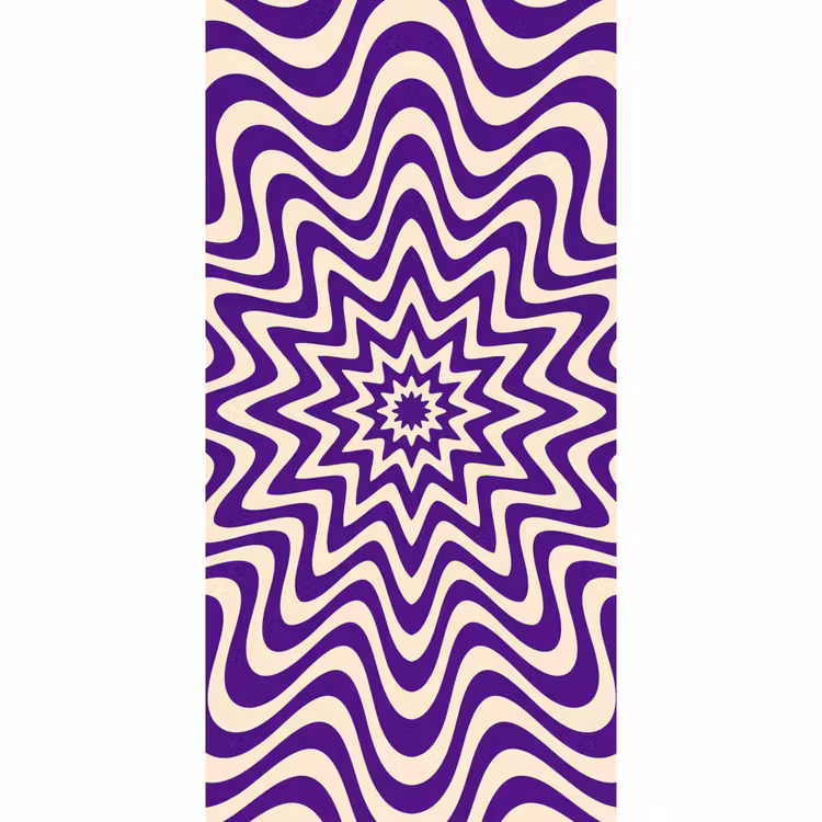 Behang - Abstract - Golven - Optisch - Modern - Paars — 2
