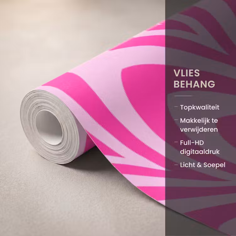 Behang - Patroon - Optisch - Roze — 3